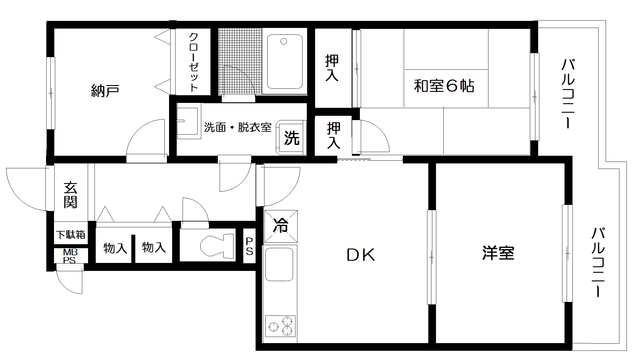 日神パレス高円寺 203号室 間取り