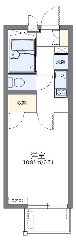 レオパレスルミエール　駒場東大 101号室 間取り
