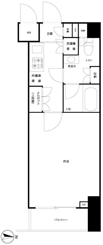 ルーブル泉岳寺前 307号室 間取り