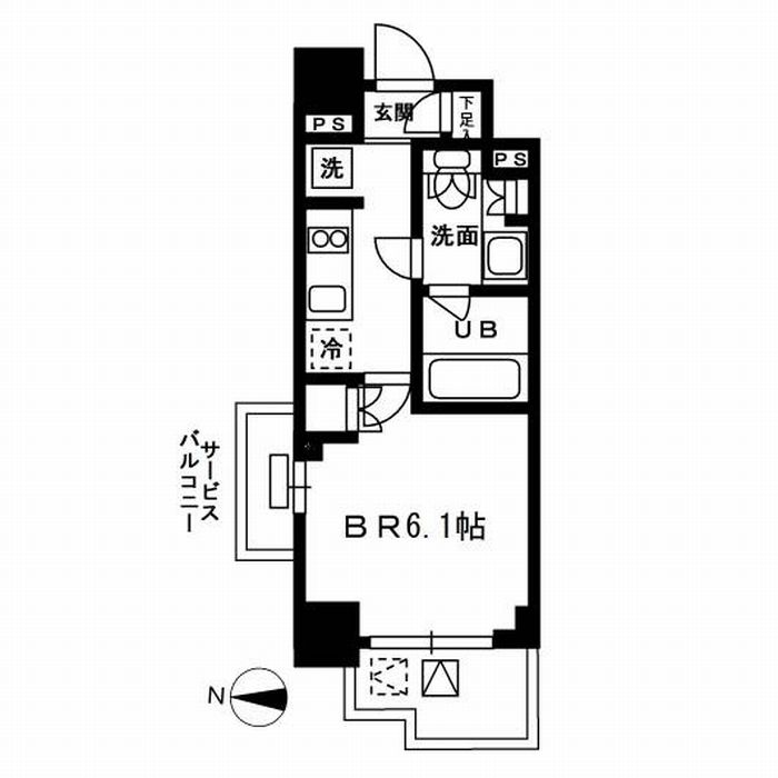 レジディア新宿イーストⅢ 0901号室 間取り