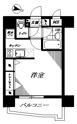 ｱｸﾛｽ赤坂 901号室 間取り