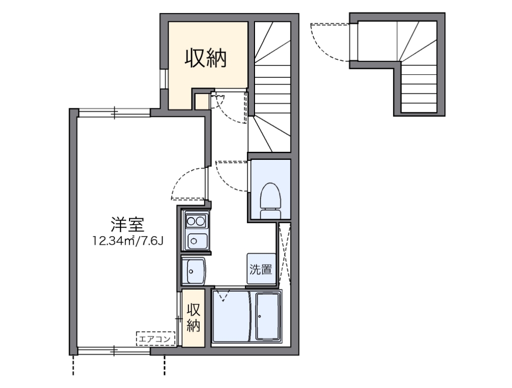 レオネクストまどか 202号室 間取り