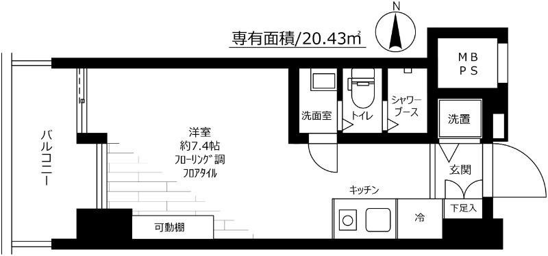 ルネ御苑プラザ 317号室 間取り