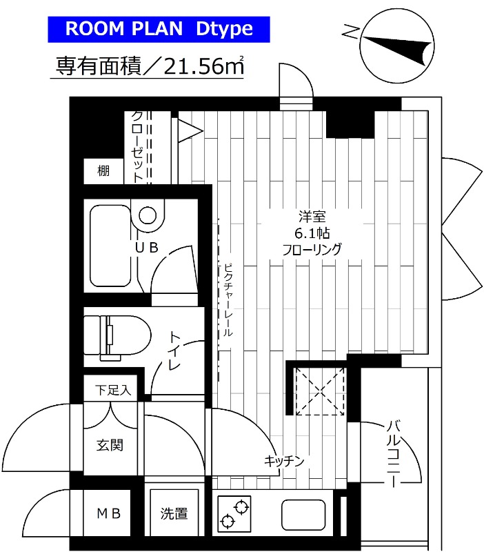 ステージファースト恵比寿東 201号室 間取り
