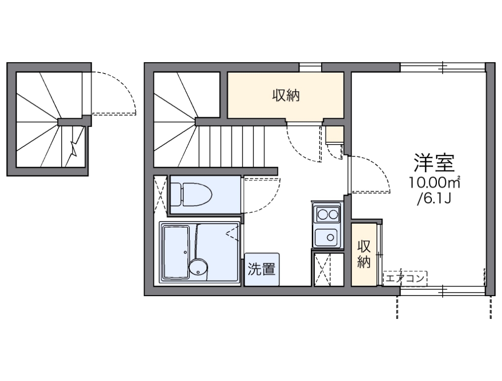 レオネクストアメニティー清水 203号室 間取り