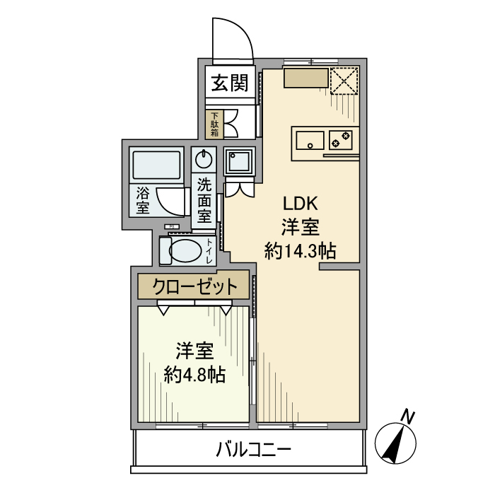 ワールドパレス学芸大学 403号室 間取り