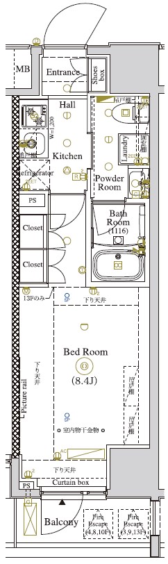 アークマーク巣鴨ステーションⅡ 302号室 間取り