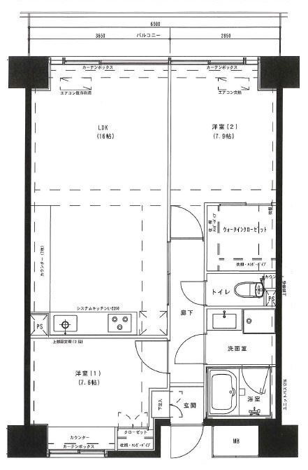 レジディア芝浦 0403号室 間取り