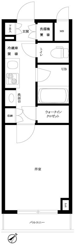 ルーブル浜松町 303号室 間取り