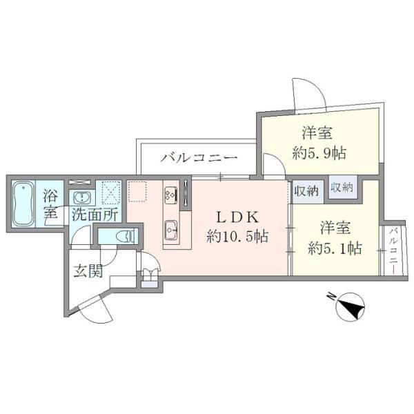 ＨＴピア赤坂 601号室 間取り