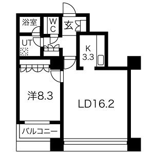 グランパークハイツ 0804号室 間取り