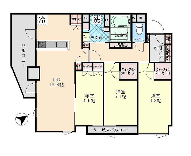 イニシア高輪プレシアスコート 403号室 間取り