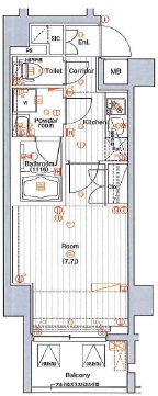 プレミアムキューブG四谷左門町 903号室 間取り