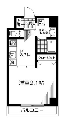 クレスト高円寺 202号室 間取り