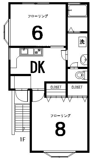 アドルカ 201号室 間取り