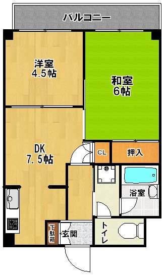 サンローゼ津田第一 102号室 間取り
