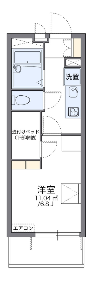 レオパレスシェモアⅢ 204号室 間取り