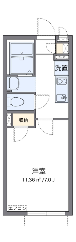 クレイノベル　ヴァレー 103号室 間取り