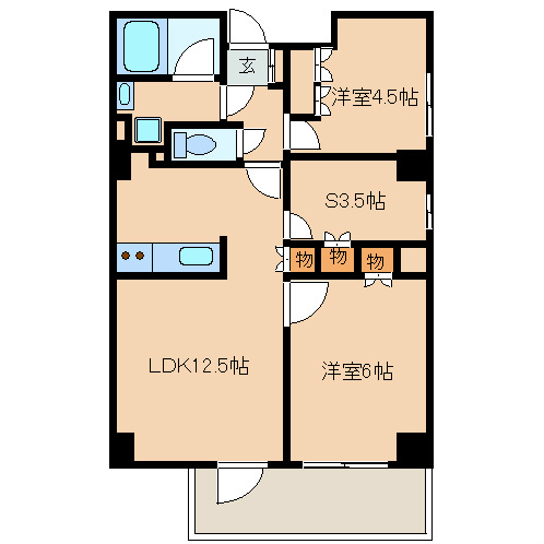レジディア文京音羽 0316号室 間取り
