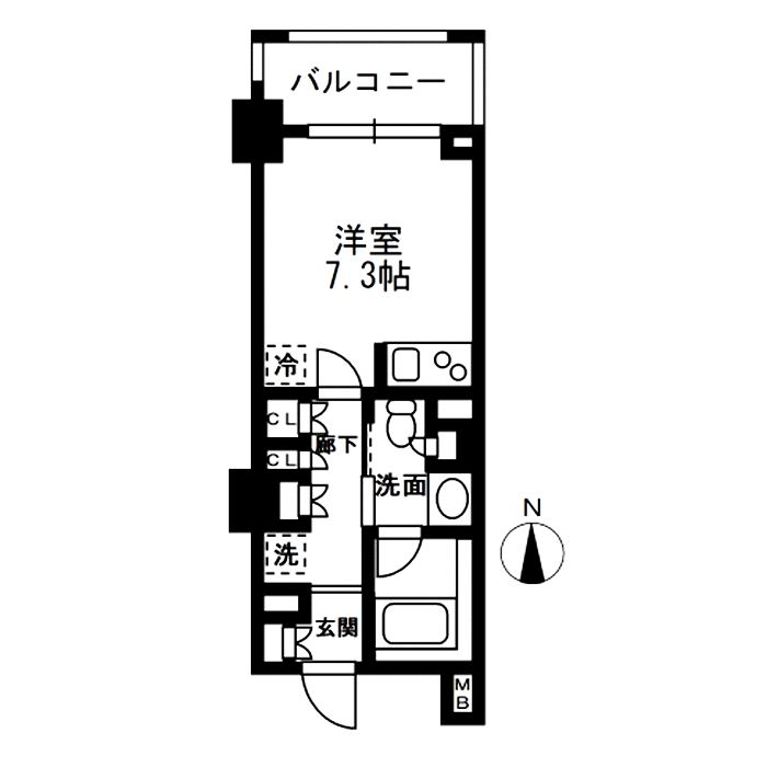 レジディア中落合B棟 604号室 間取り