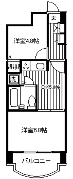 ライオンズマンション山吹町 702号室 間取り