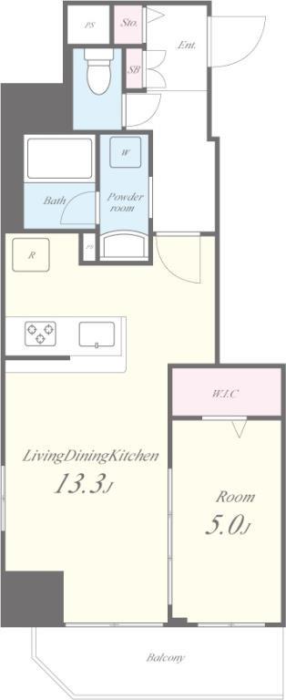La Gracia四谷 0304号室 間取り