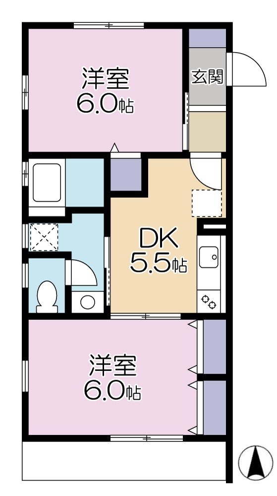 アルメリア中野 101号室 間取り