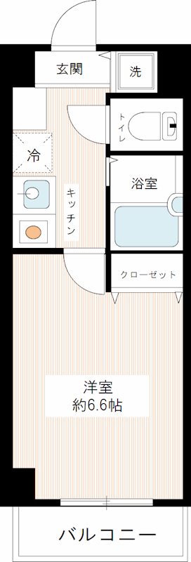 メインステージ白金高輪 0106号室 間取り