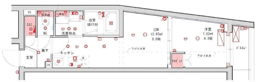 ハーモニーレジデンス品川大井町 101号室 間取り