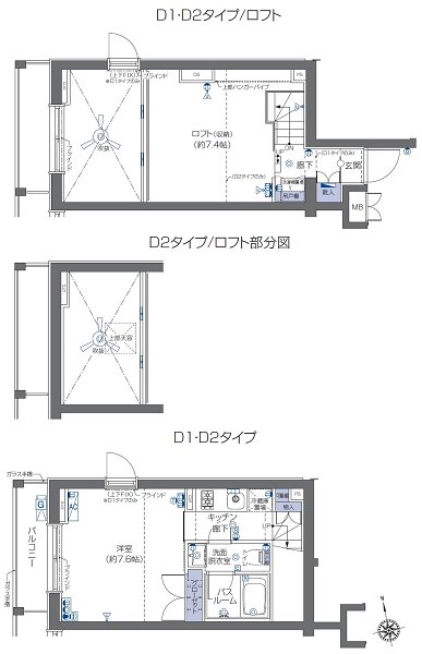 ZOOM六本木 304号室 間取り
