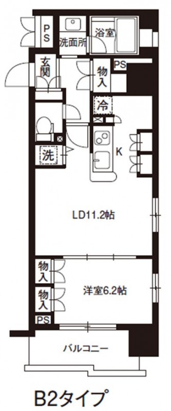 レジディア御茶ノ水 1405号室 間取り