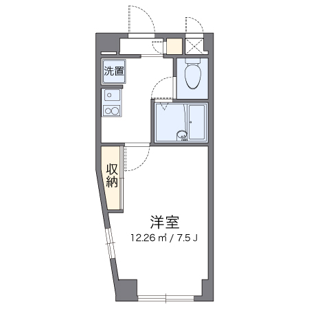 レオパレスユリパレス柏木 301号室 間取り