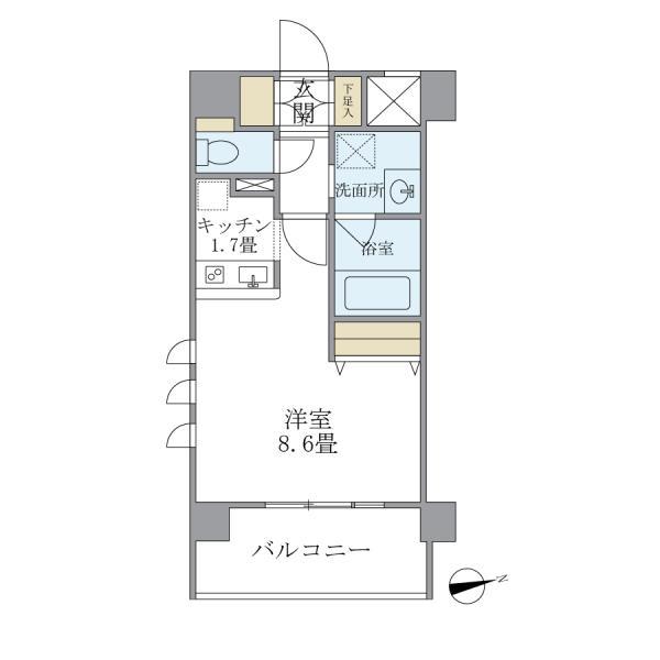 プレミアコンフォート西荻窪 322号室 間取り