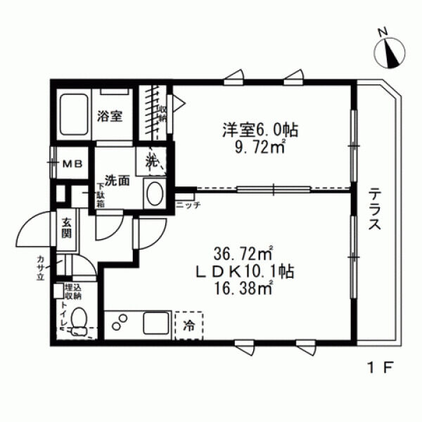 モン・シャトー新高円寺新館 303号室 間取り