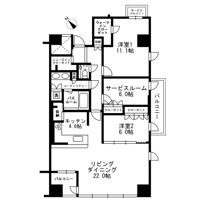 アーバンパーク代官山Ⅱ 0313号室 間取り
