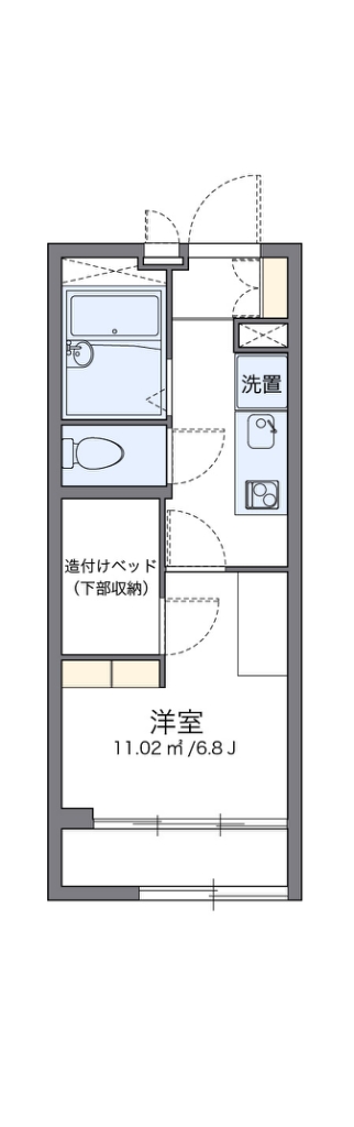 レオパレス参丁目 102号室 間取り