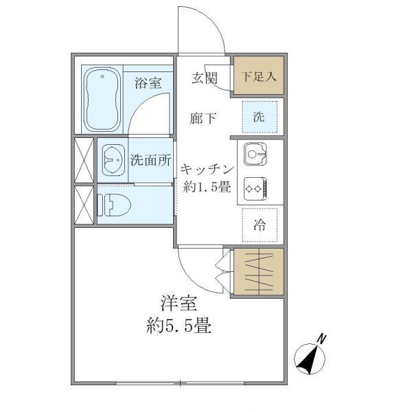 ＣＯＭＰＯＳＩＴＥ高輪 203号室 間取り
