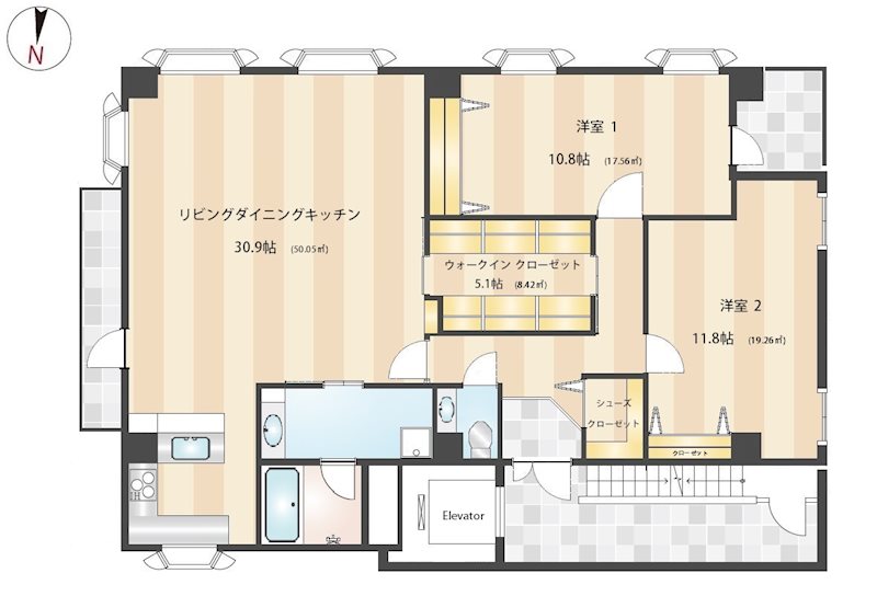 オフィスニューガイア浜松町№17 1101号室 間取り