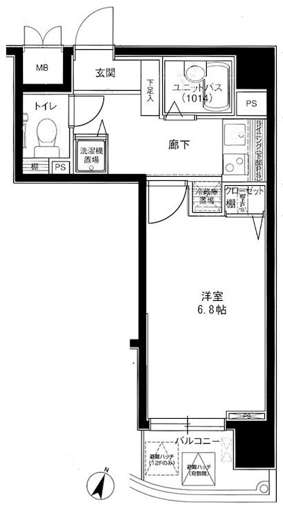 メインステージ西麻布Ⅱ 504号室 間取り