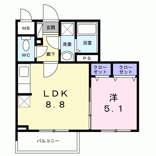 ベラシティ 303号室 間取り