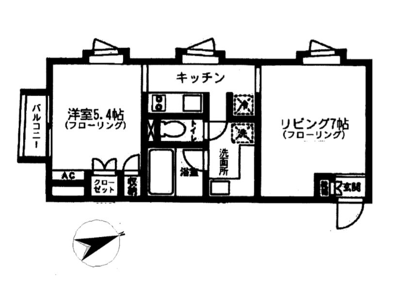 ONE　STEP 102号室 間取り