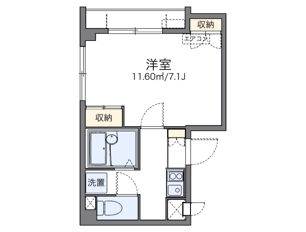 レオパレスファラオ後楽安藤坂 201号室 間取り