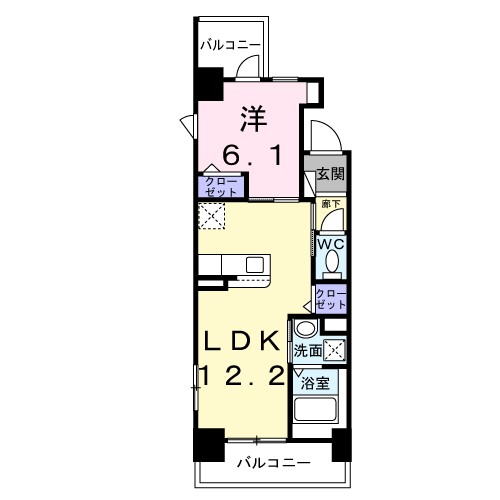 レパラール関口 502号室 間取り