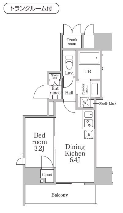 レジディア三軒茶屋Ⅲ 0901号室 間取り
