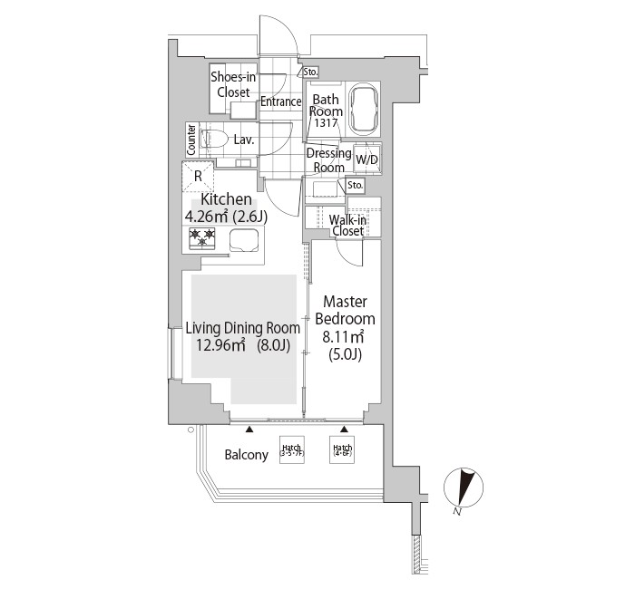 パークフラッツ渋谷神山町 0701号室 間取り