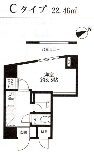 レジディア東品川 0706号室 間取り