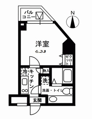 レジディア中野 201号室 間取り