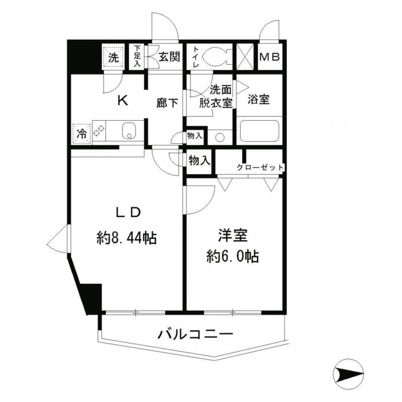 レジディア新中野 0601号室 間取り