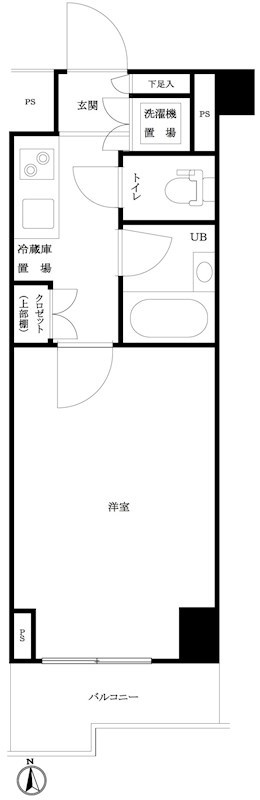 ルーブル西早稲田弐番館 703号室 間取り