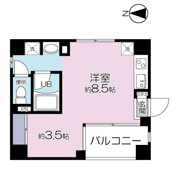 三鶴屋ハウス 602号室 間取り